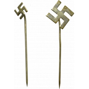 Germany, Third Reich, Set of 2 pins with swastika