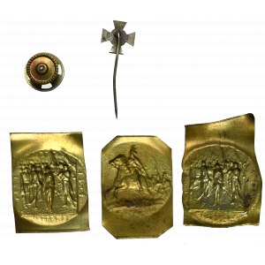II RP, Zestaw odbitek medali i dwie miniatury odznak