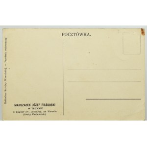 Second Republic, Postcard of Pilsudski in a coffin