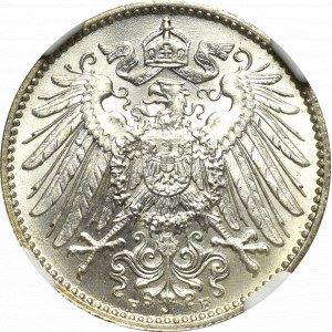 Německo, 1 marka 1915 F, Stuttgart - NGC MS66