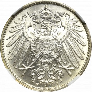 Niemcy, 1 marka 1915 F, Stuttgart - NGC MS66