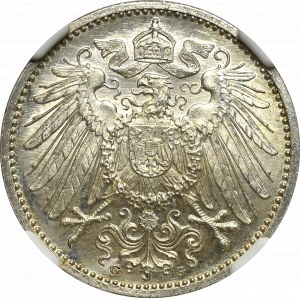 Niemcy, 1 marka 1915 G, Karlsruhe - NGC MS67