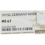 Germany, 1 mark 1915 G, Karlsruhe - NGC MS67