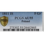 Księstwo Warszawskie, 5 groszy 1811 - PCGS AU55