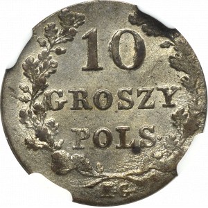 November Uprising, 10 pennies 1831 - NGC MS61