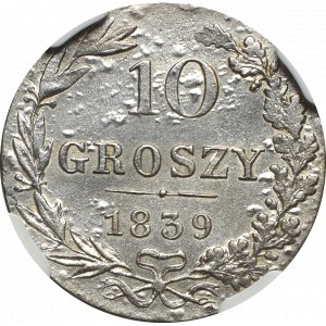 Poland under Russia, 10 groschen 1839 - NGC MS61