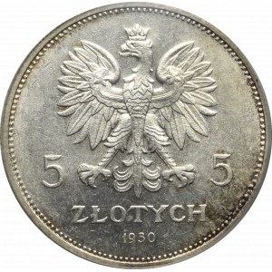 Second Republic, 5 gold 1930, Banner - PCGS MS63