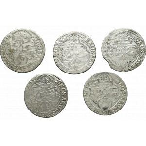 Sigismund III, Lot of 6 groschen 1624-26