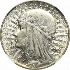 II Republic of Poland, 5 zloty 1933 - NGC AU55