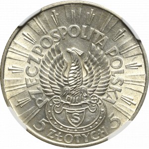 II Rzeczpospolita, 5 złotych 1934 Orzeł Strzelecki - NGC MS62