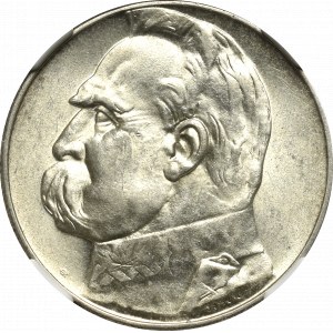 Druhá polská republika, 5 zlotých 1935 Piłsudski - NGC AU58