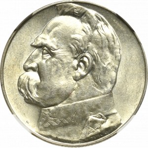 Druhá poľská republika, 5 zlotých 1936 Piłsudski - NGC MS62