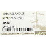 II Republic of Poland, 2 zloty 1934 Pilsudski - NGC MS61