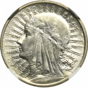 II Rzeczpospolita, 2 złote 1933 Głowa Kobiety - NGC MS62