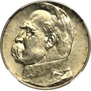 Druhá poľská republika, 5 zlotých 1938 Piłsudski - NGC MS62