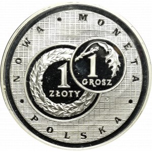 III RP, New Polish Coin Medal Zlotogrosz - silver