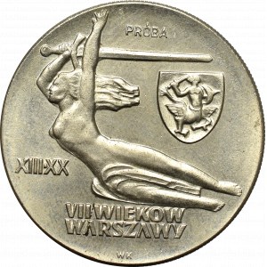 Polská lidová republika, 10 zlotých 1965 VII wieków Warszawy - raritní vzorek CuNi