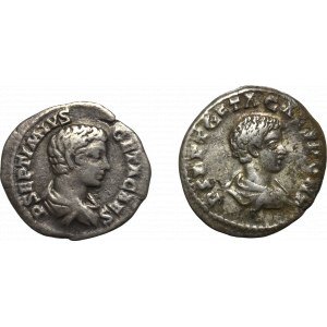 Cesarstwo Rzymskie, Geta, Zestaw denarów