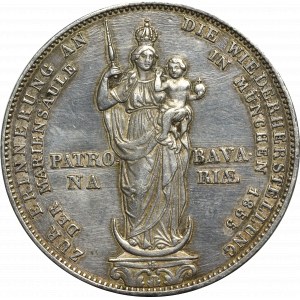 Niemcy, Bawaria, Talar = 2 Guldeny 1855