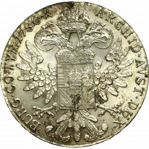 Rakúsko, Mária Terézia, Thaler 1780 - nová razba