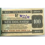 Pewex, Książeczka wzorów bonów 1979 dolary