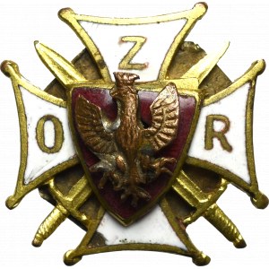 II RP, Miniaturka odznaki Związek Oficerów Rezerwy - Waldyn Kraków