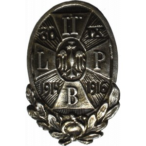 II RP, miniature Badge of the 2nd Legion Infantry Regiment, Sandomierz - Walenta