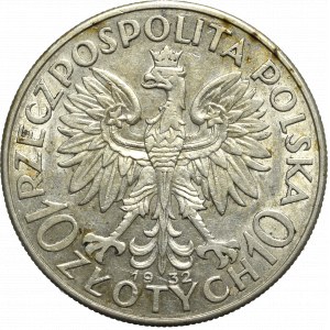 II Rzeczpospolita, 10 złotych 1932 BZM Głowa kobiety