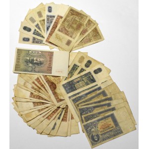 Druhá republika a GG, sada bankoviek (42 kusov)