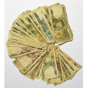 PRL, Zestaw banknotów (81 egz)