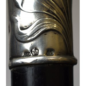 Prussia, Art Nouveau cane silver