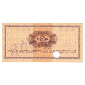 Voucher $20 1969 MODEL running numbering