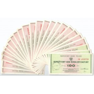 Set of deposit revaluation vouchers - 27 pieces