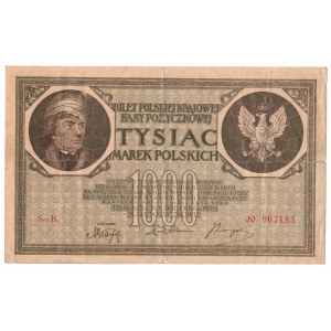 II RP, 1000 marek polskich 1919 K