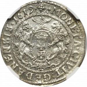 Zygmunt III Waza, Ort 1619, Gdańsk - ex Pączkowski - ZNAKOMITY - NGC MS63