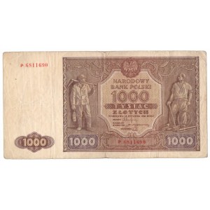 People's Republic of Poland, 1000 zloty 1946 P