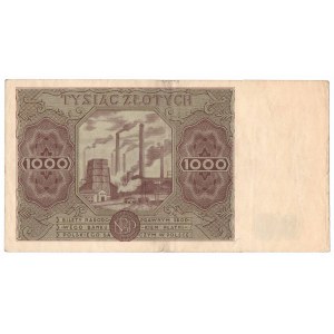 Poľská ľudová republika, 1000 zlotých 1947 B