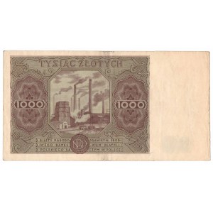 People's Republic of Poland, 1000 zloty 1947 B