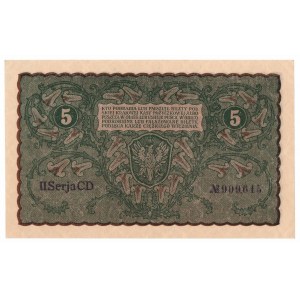 II RP, 5 poľských mariek 1919 II SERIES CD