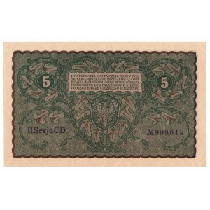 II RP, 5 Polish marks 1919 II SERIES CD