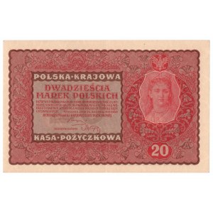 II RP, 20 poľských mariek 1919 II SÉRIA DT