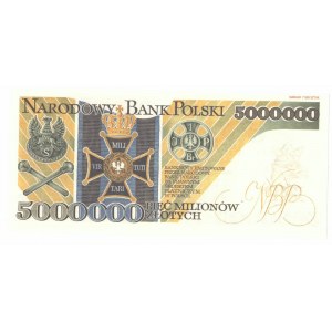 III RP, 5 milionů 1995 AJ - Senzační nízké číslo 0000003 ! replika