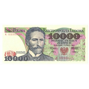 People's Republic of Poland, 10,000 zloty 1987 K
