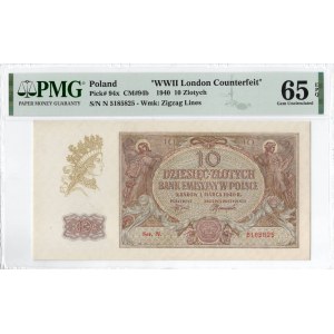 GG, 10 złotych 1940 N - PMG 65EPQ