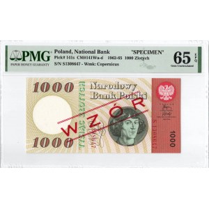 PRL, 1000 zlotých 1965 S, MODEL - PMG 65EPQ