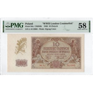 GG, 10 złotych 1940 N - PMG 58
