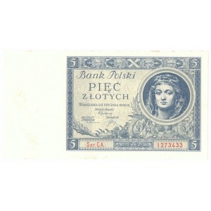 II RP, 5 złotych 1930 Ser. CA