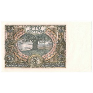 II RP, 100 złotych 1934 BH. dodatkowy znak wodny kreski