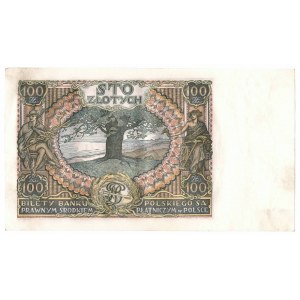 II RP, 100 zloty 1934 BM. additional watermark X