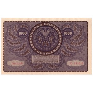 II RP, 1000 Polish marks 1919 I SERJA AB